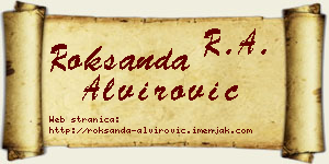 Roksanda Alvirović vizit kartica
